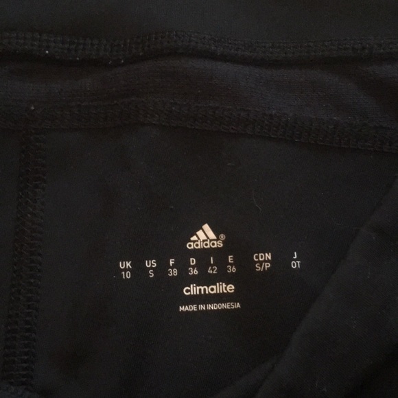 Adidas Climalite Leggings - Black/White Stripes - Picture 16 of 16